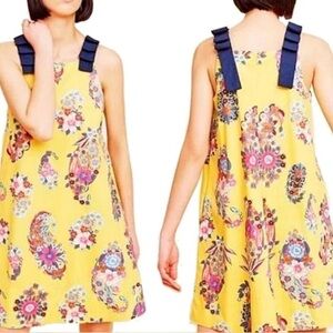 Anthropologie Maeve sunniva dress yellow floral XS dress a line